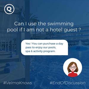  Información sobre la piscina del hotel proporcionada por un chatbot